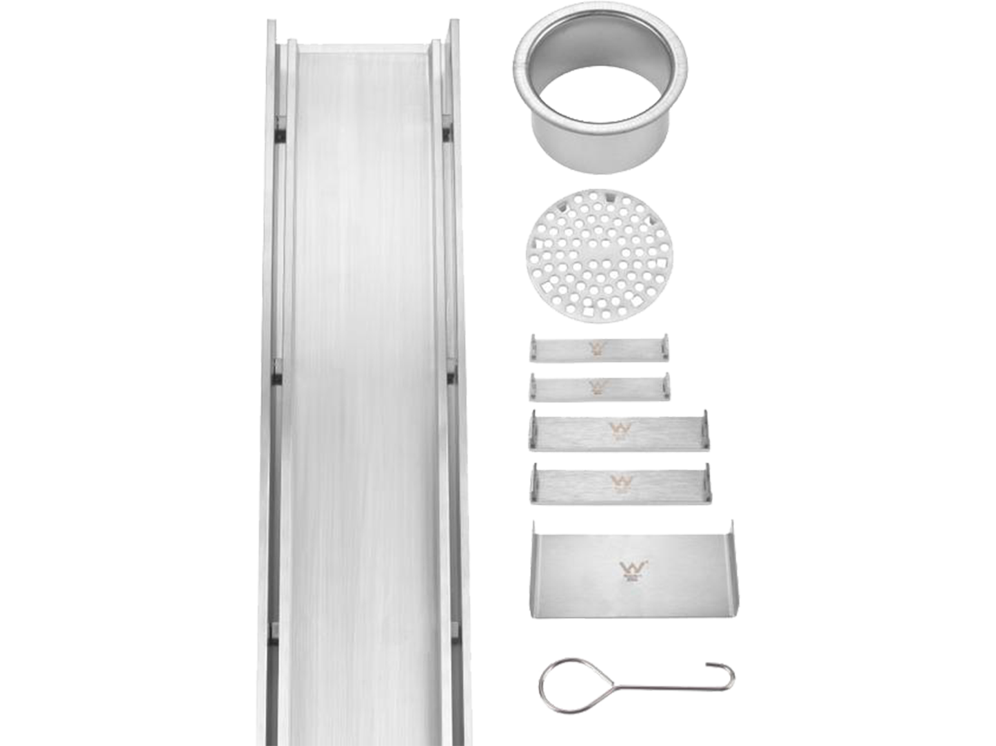 Custom SS316 Tile Insert Linear Floor Grate Raw VII