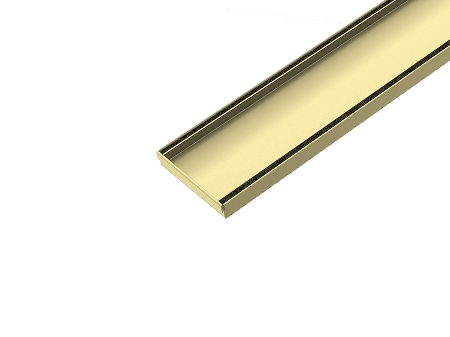 Custom SS316 Tile Insert Linear Floor Grate Brushed Gold