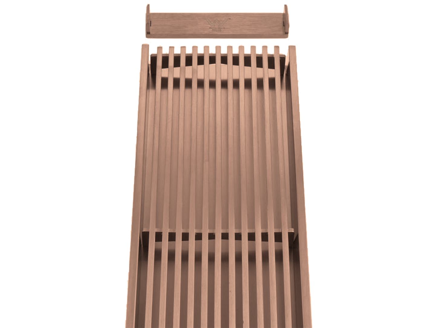 Custom SS316 Wedge Wire Linear Floor Grate Brushed Copper VII