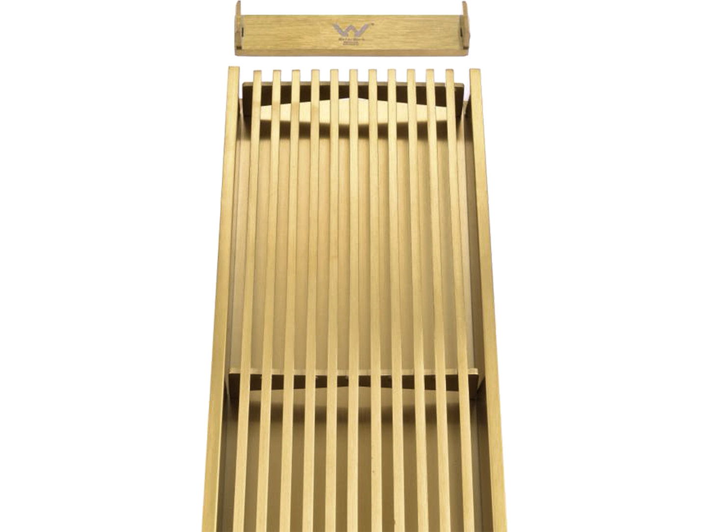Custom SS316 Wedge Wire Linear Floor Grate Brushed Gold VII
