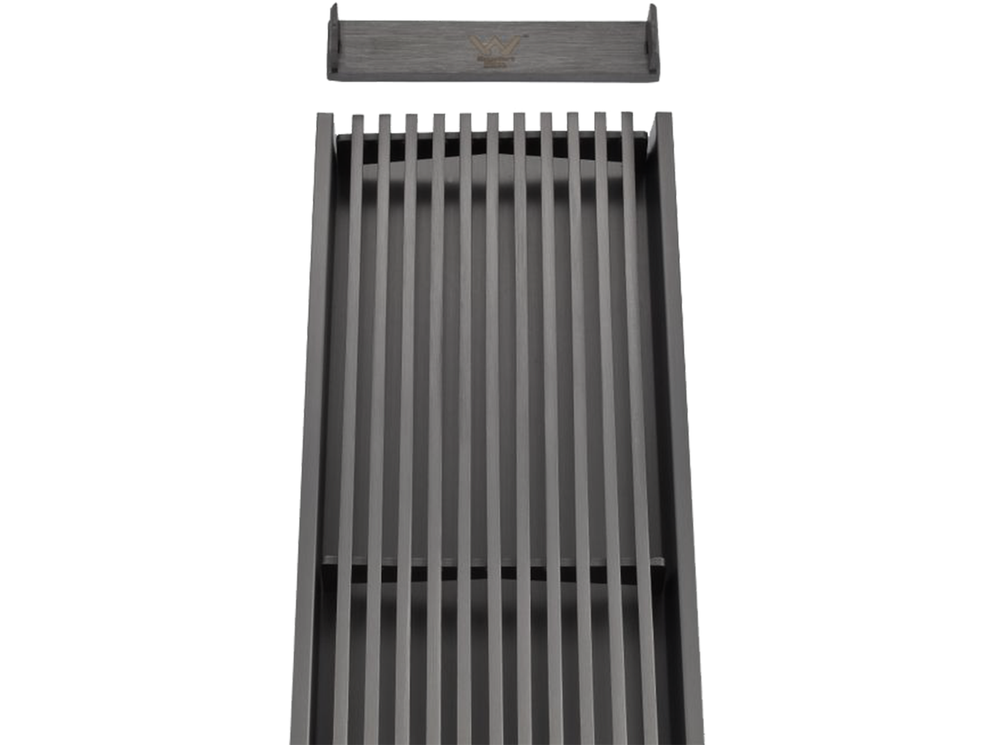 Custom SS316 Wedge Wire Linear Floor Grate Gun Metal VII