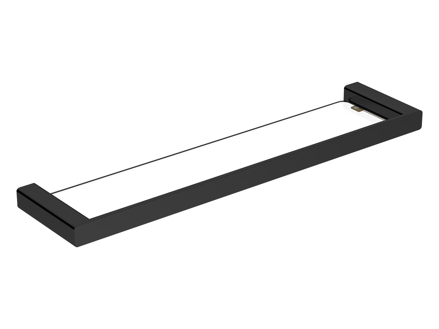 Aspen Glass Shelf Matte Black
