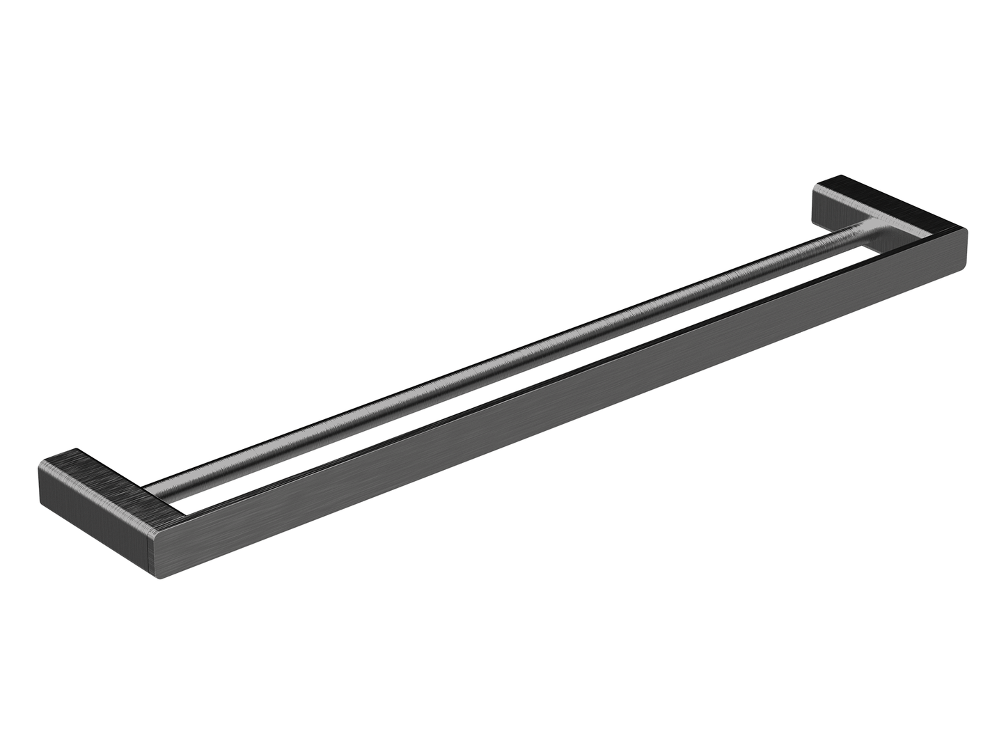 Aspen 600mm Double Towel Rail Gun Metal