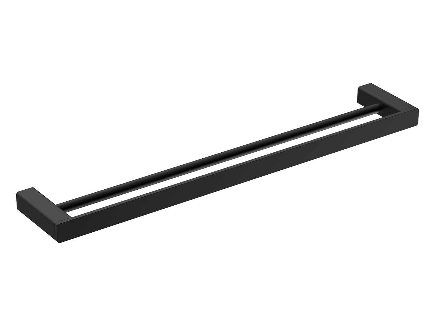 Aspen 800mm Double Towel Rail Matte Black