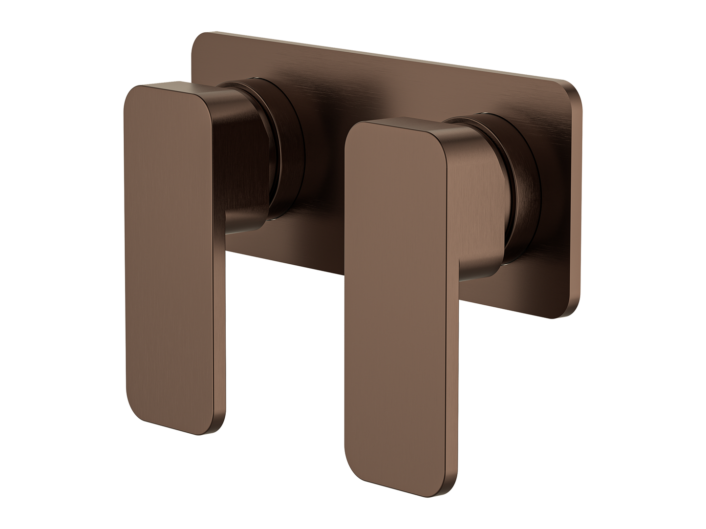 Aspen Twin Shower/Bath Mixer Trim Kit Only Square Plate