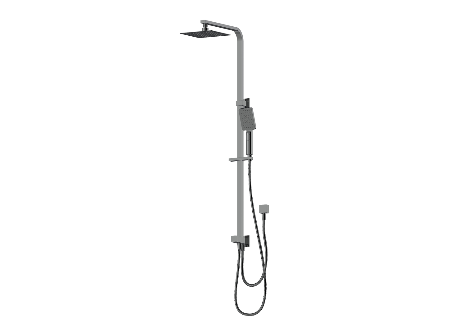 Aspen 2 Hose Twin Shower Rail Chrome