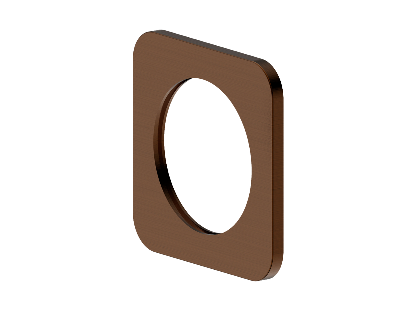 55mm Square Wall Mixer Cover Plate Brushed Copper