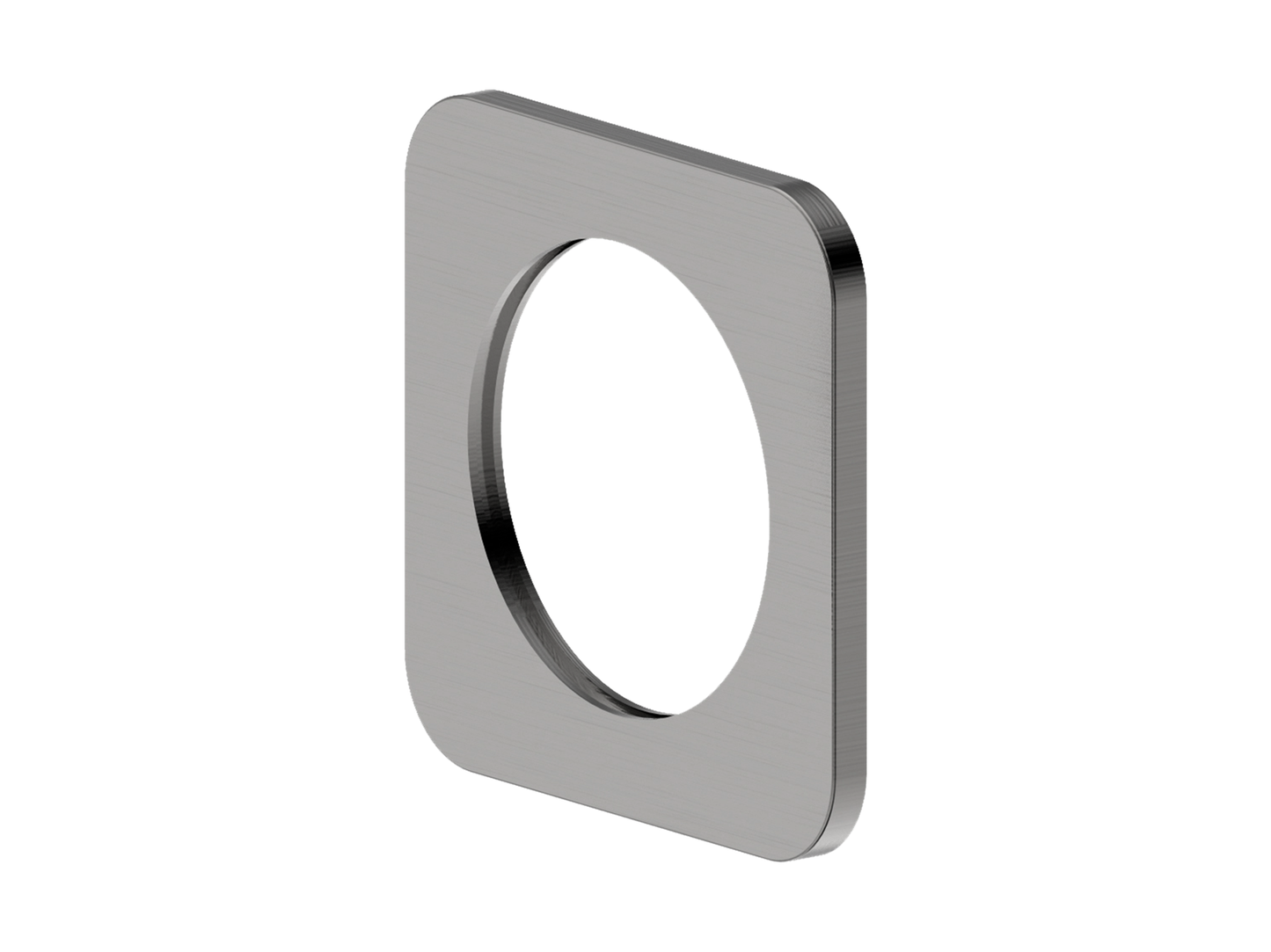 55mm Square Wall Mixer Cover Plate Brushed Nickel