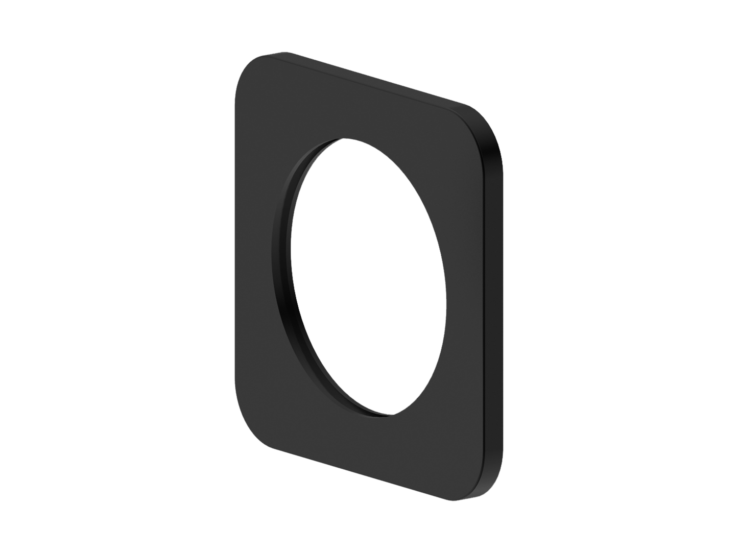55mm Square Wall Mixer Cover Plate Matte Black
