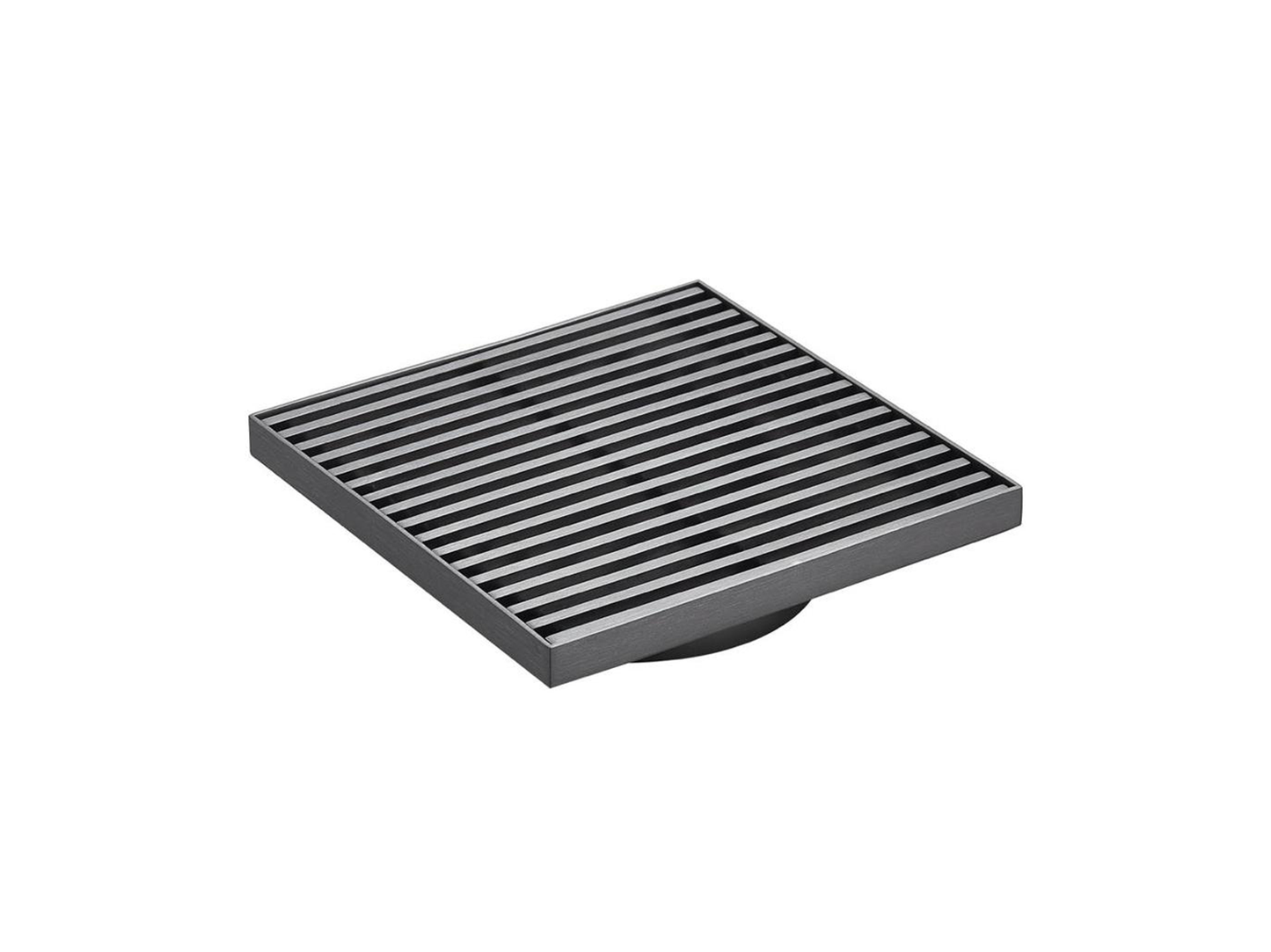 115 x 115mm Stainless Steel Wedge Wire Floor Grate Gun Metal