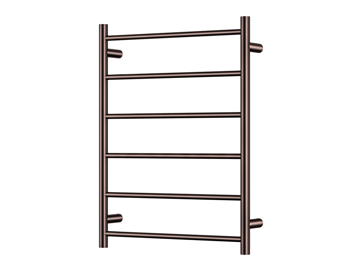 650 x 850mm 6 Bar Round Heated Towel Ladder