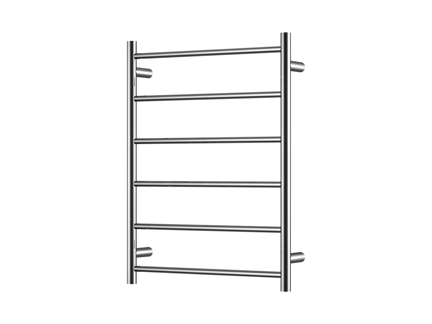6 Bar Round Heated Towel Ladder Chrome