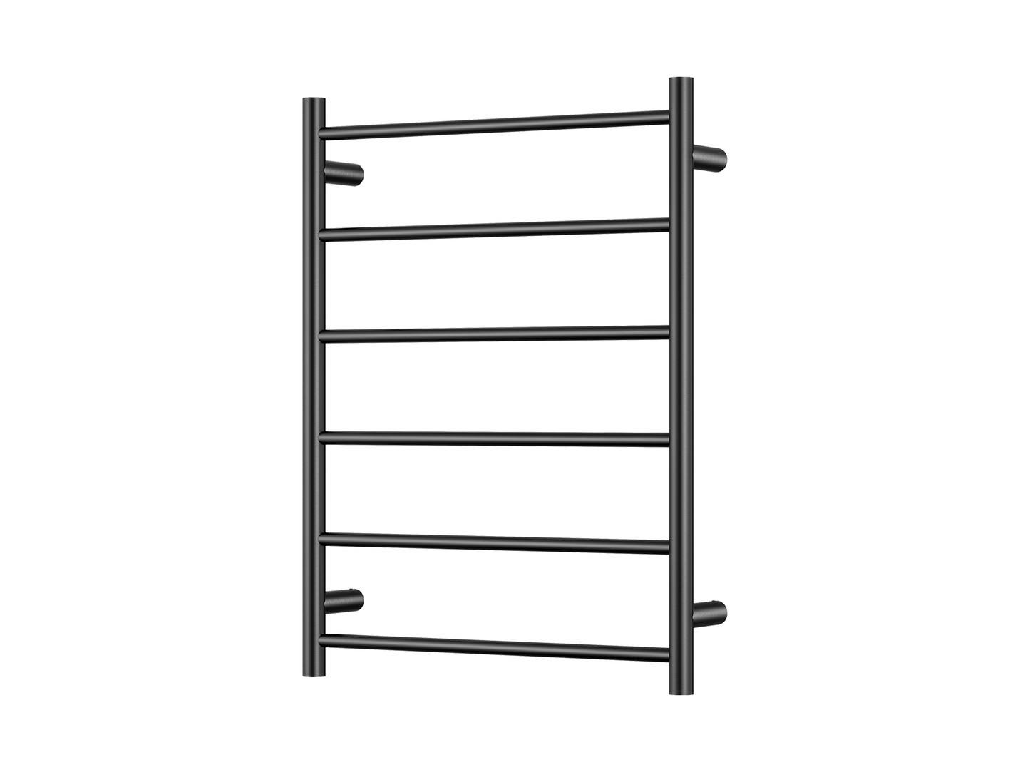 650 x 850mm 6 Bar Round Heated Towel Ladder Gun Metal