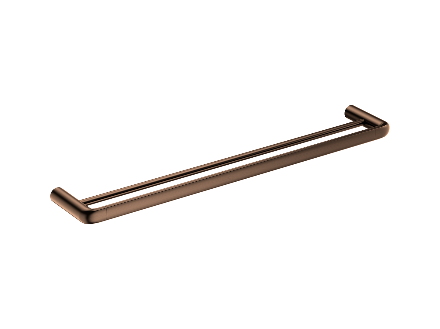 Lotus 600mm Double Towel Rail Brushed Copper