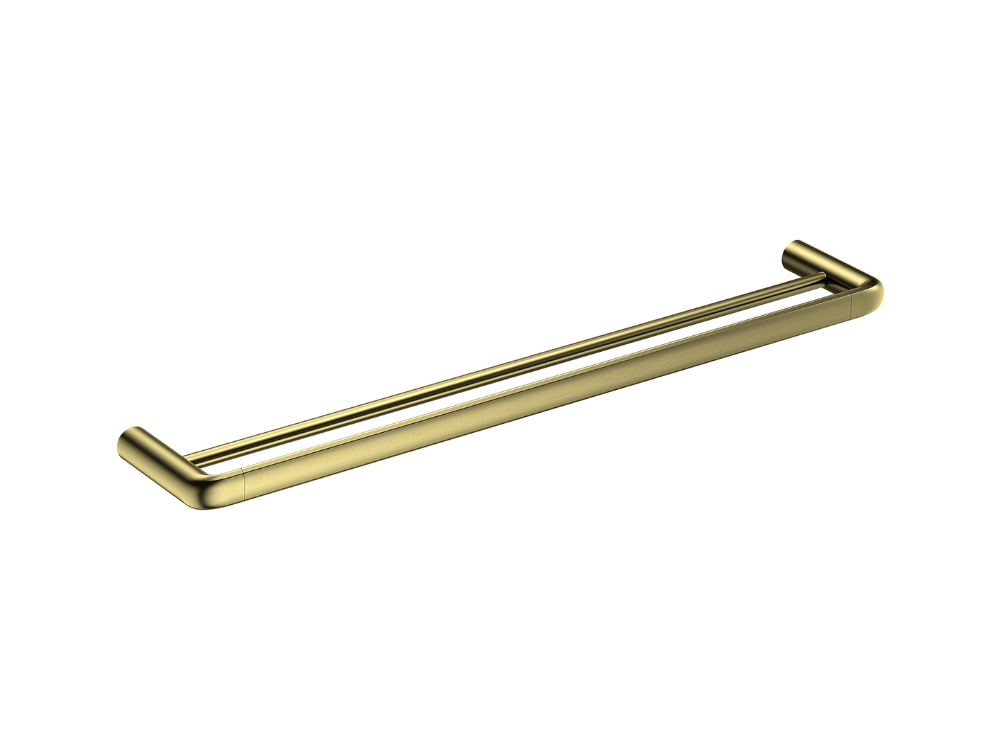 Lotus 600mm Double Towel Rail Brushed Gold