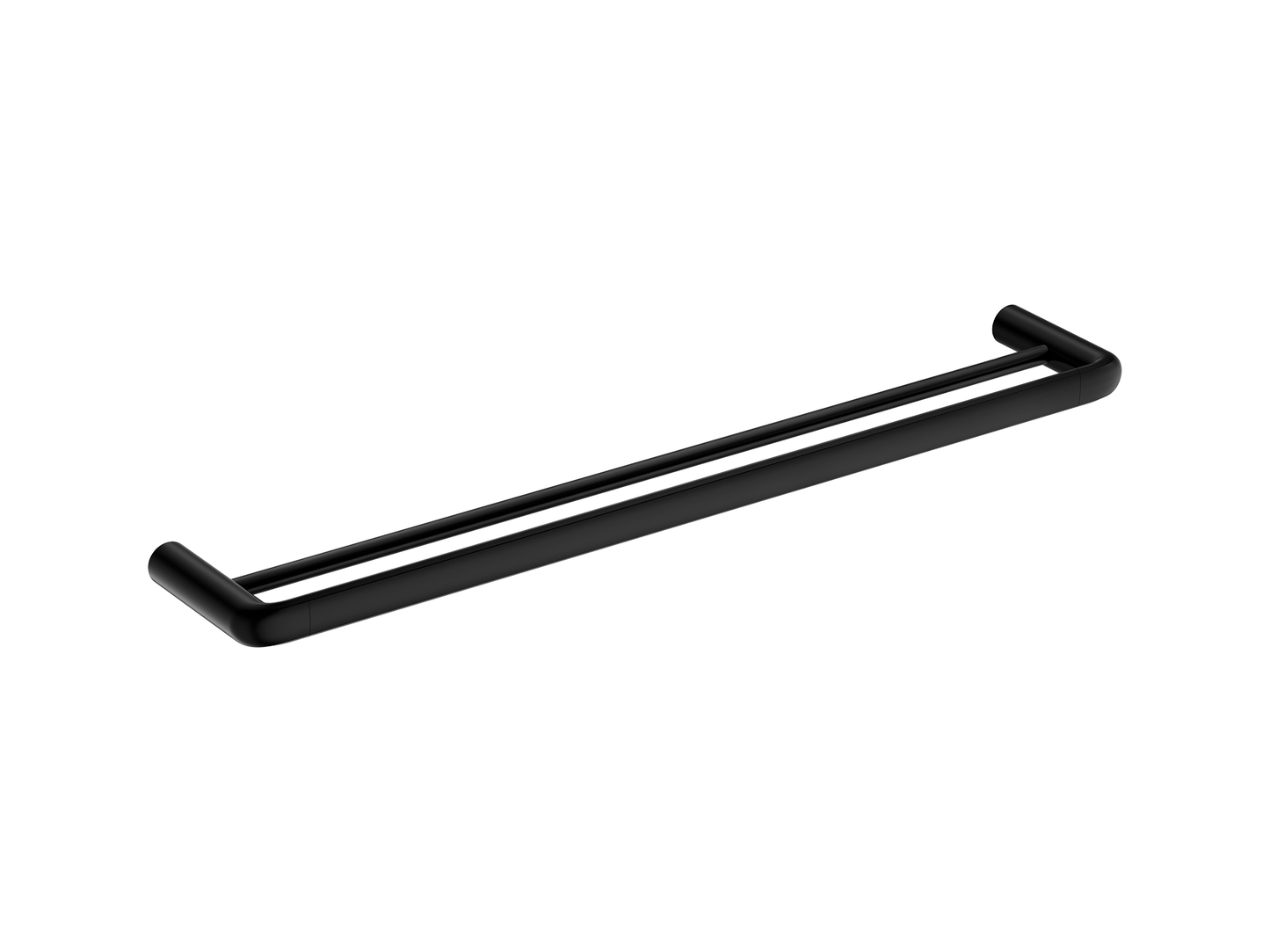 Lotus 600mm Double Towel Rail Matte Black