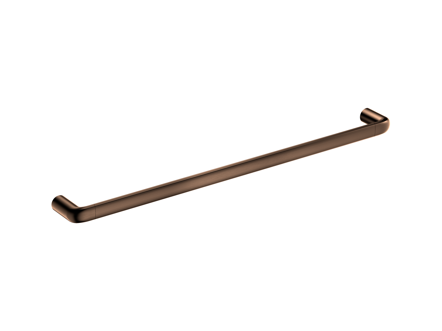 Lotus 600mm Single Towel Rail Brushed Copper