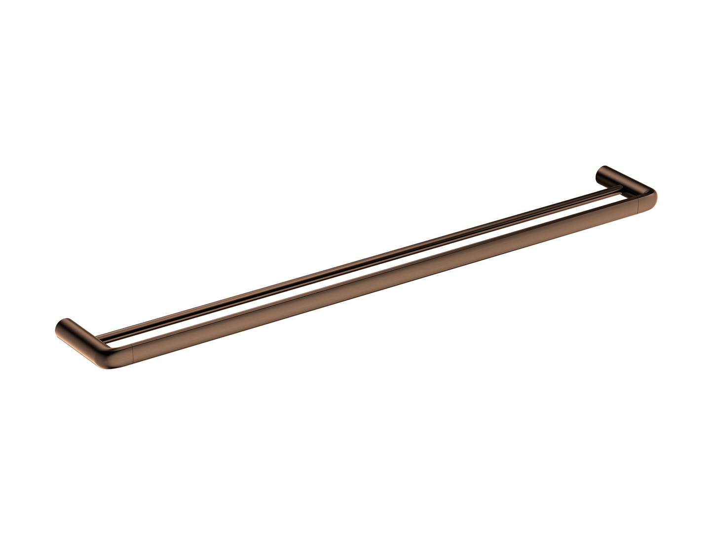 Lotus 800mm Double Towel Rail Brushed Copper