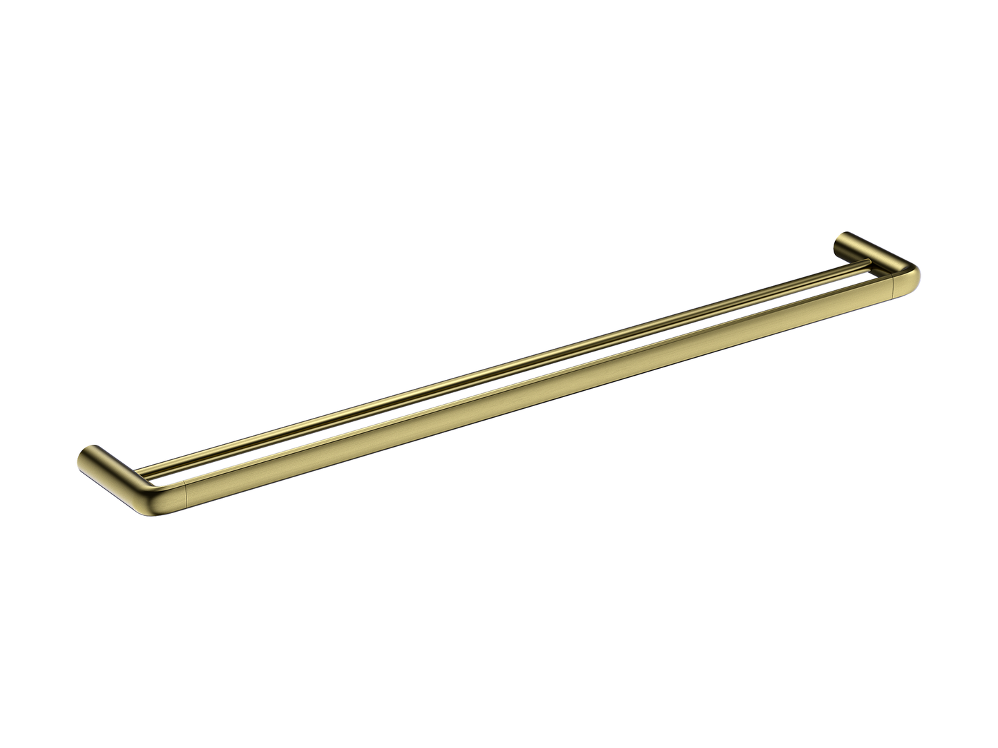 Lotus 800mm Double Towel Rail Brushed Gold