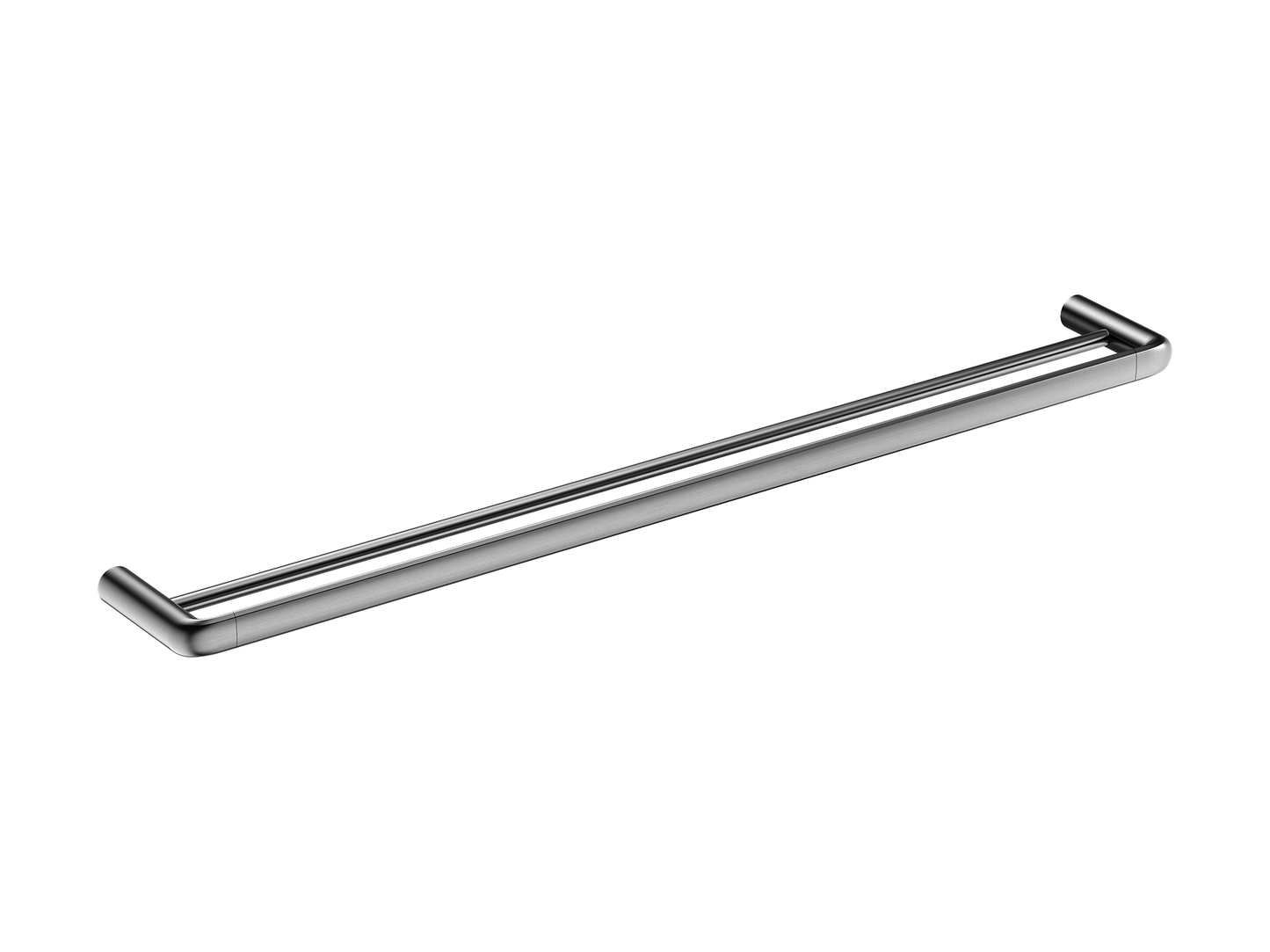 Lotus 800mm Double Towel Rail Brushed Nickel
