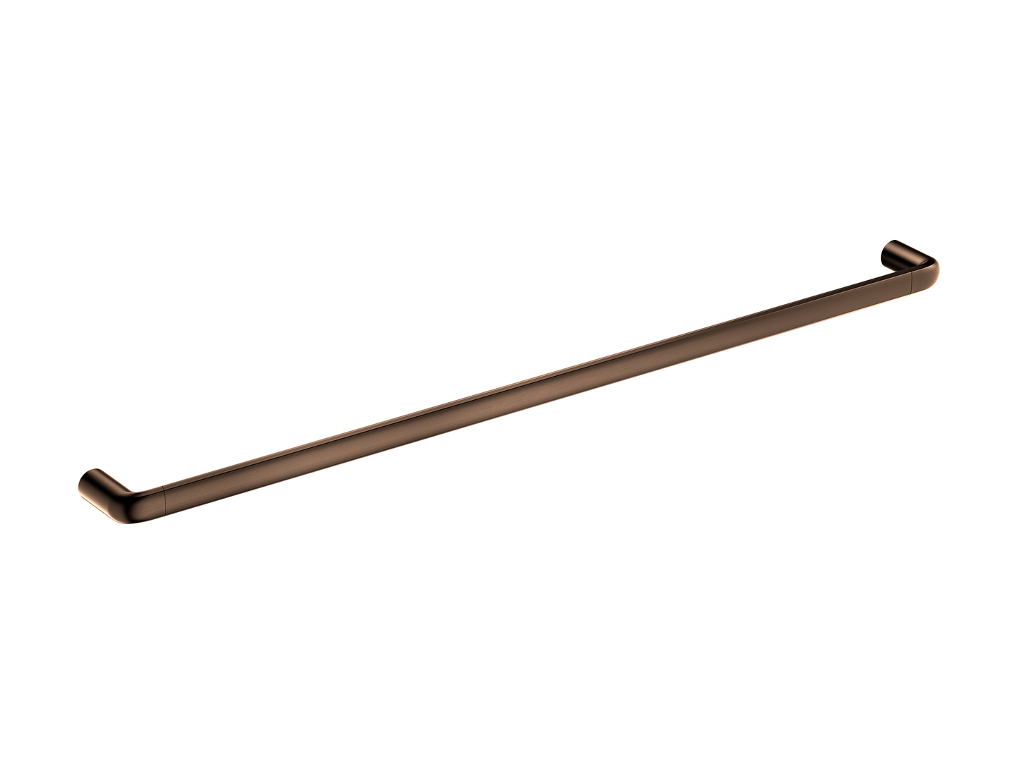 Lotus 800mm Single Towel Rail Brushed Copper