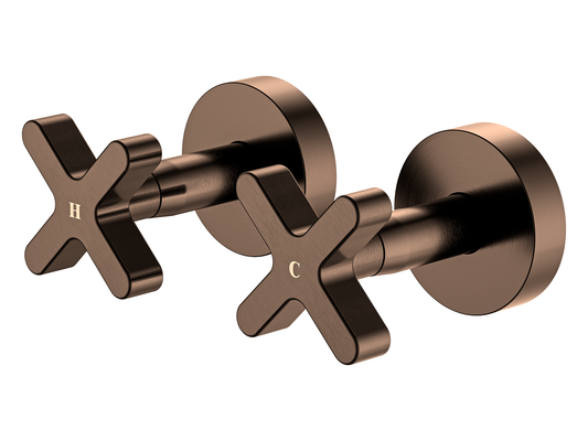 Lotus 1/4 Turn Wall Top Assemblies Brushed Copper