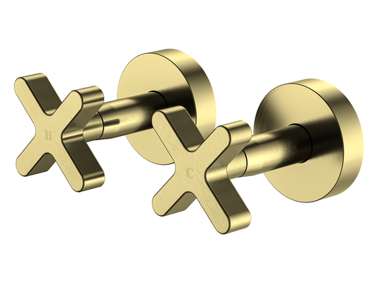 Lotus 1/4 Turn Wall Top Assemblies Brushed Gold