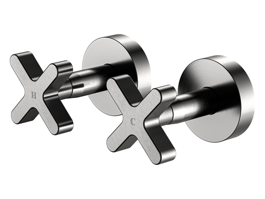 Lotus 1/4 Turn Wall Top Assemblies Brushed Nickel