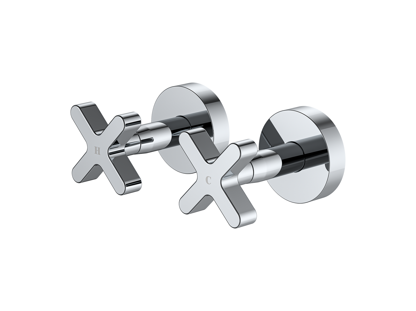 Lotus 1/4 Turn Wall Top Assemblies Chrome