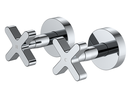 Lotus 1/4 Turn Wall Top Assemblies Chrome