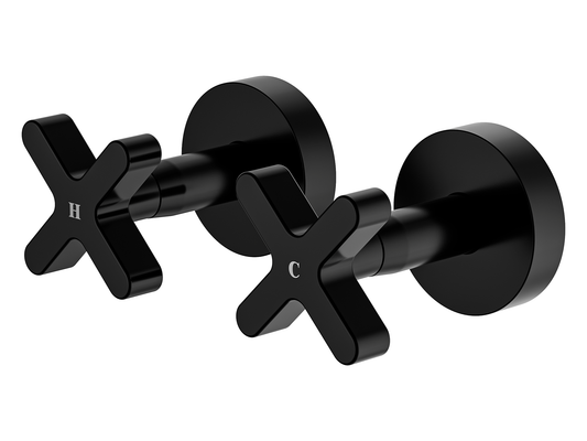 Lotus 1/4 Turn Wall Top Assemblies Matte Black