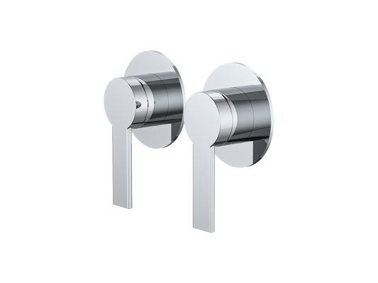 Lilly Pilly Twin Shower/Bath Mixer Separate Plates Chrome