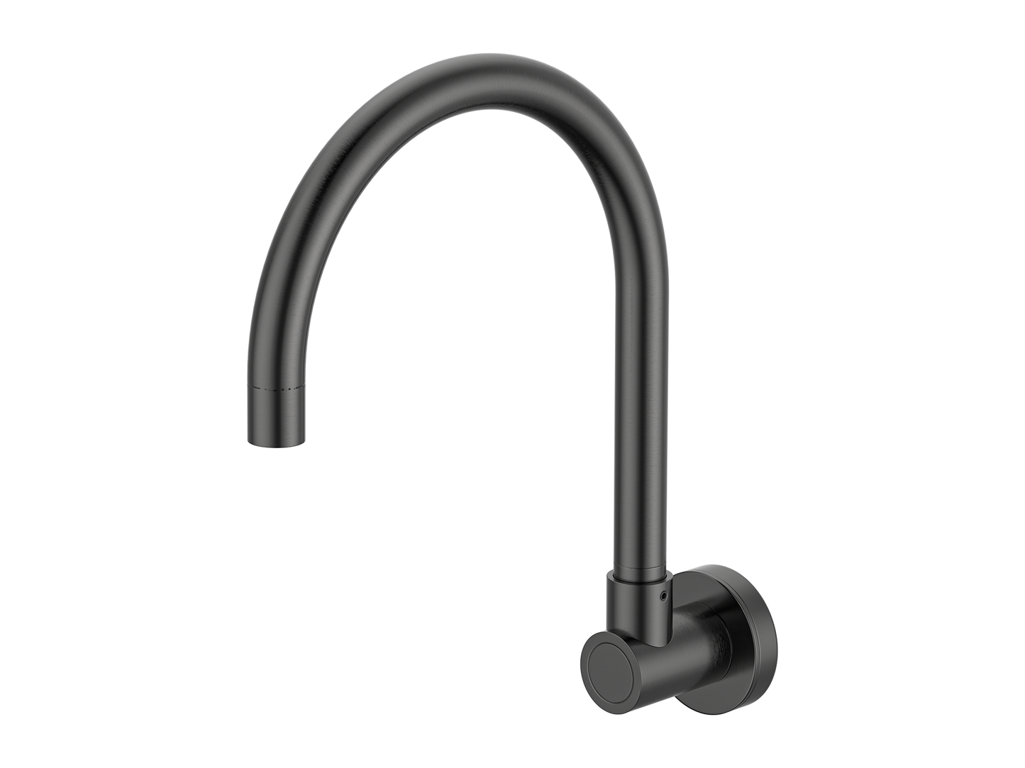 Maple Gooseneck Swivel Wall Spout Gun Metal