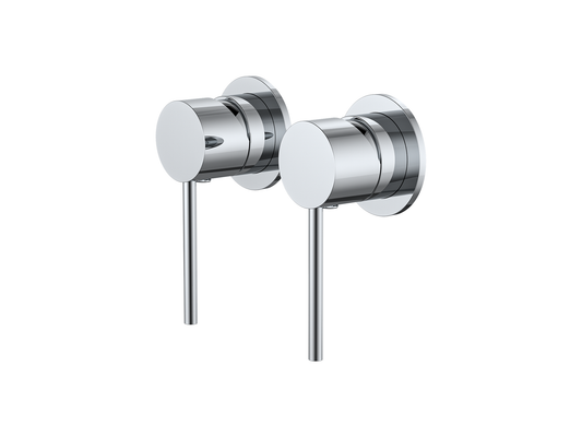 Maple Twin Shower/Bath Mixer Separate Plates Chrome