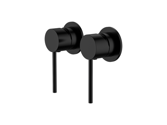 Maple Twin Shower/Bath Mixer Separate Plates Matte Black