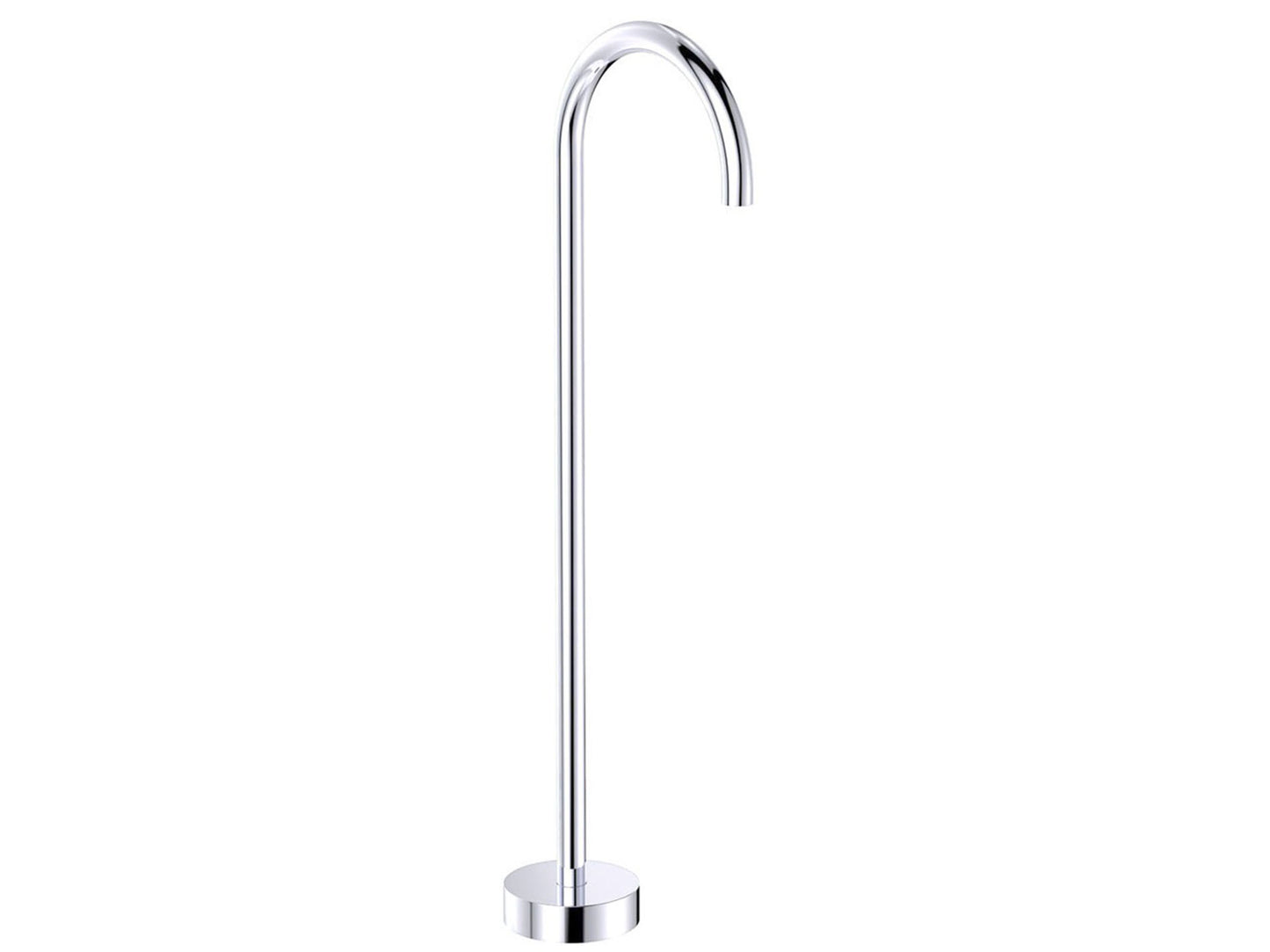 Maple Gooseneck Freestanding Bath Spout Chrome