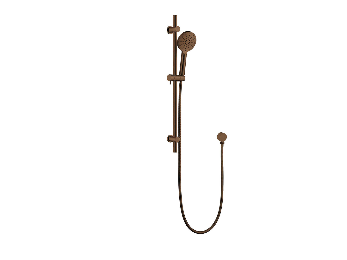 Maple Shower Rail II Brushed Copper