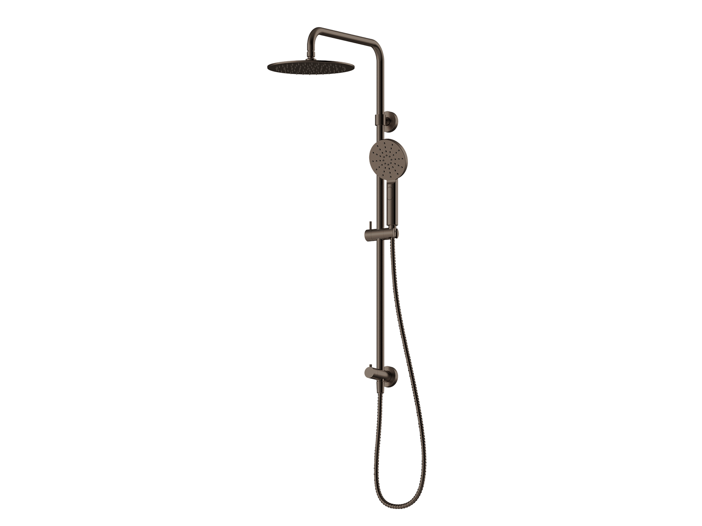 Maple Twin Shower Rail II Vintage Brass