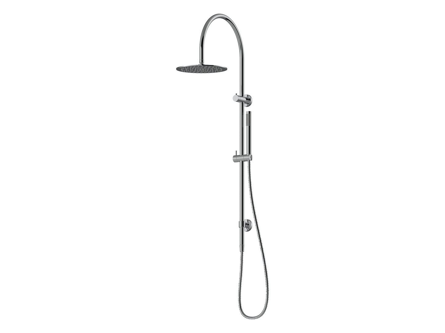 Maple Gooseneck Twin Shower Chrome