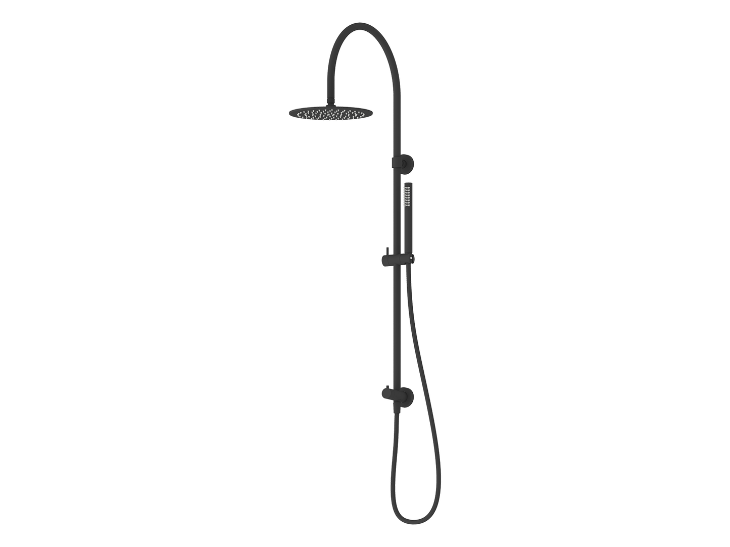 Maple Gooseneck Twin Shower