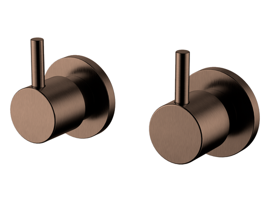 Maple Pin Lever 1/4 Turn Wall Top Assemblies Brushed Copper
