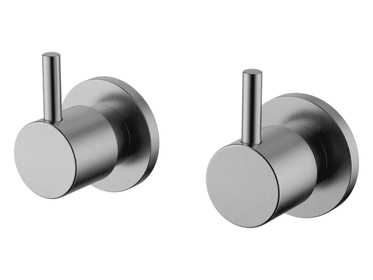 Maple Pin Lever 1/4 Turn Wall Top Assemblies Brushed Nickel