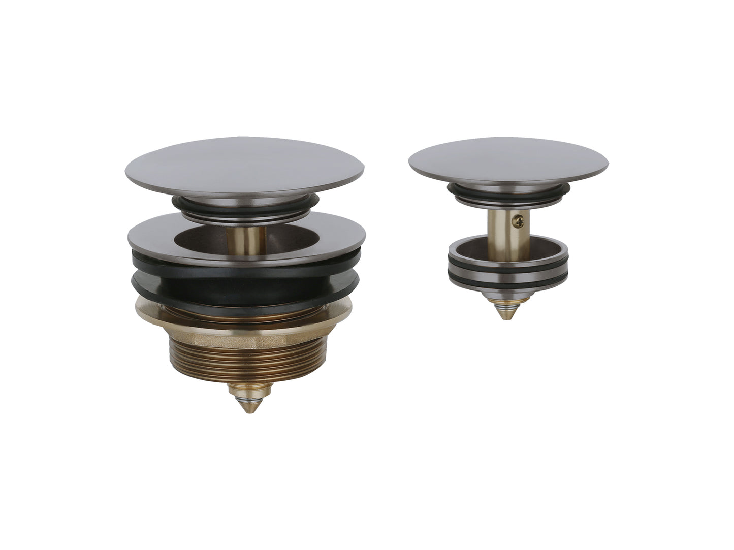 40mm Bath Pop-Up No Overflow Mushroom Waste Brushed Nickel