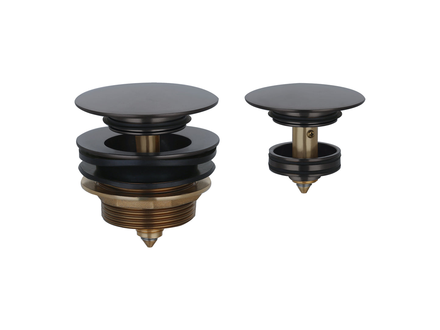 40mm Bath Pop-Up No Overflow Mushroom Waste Gun Metal