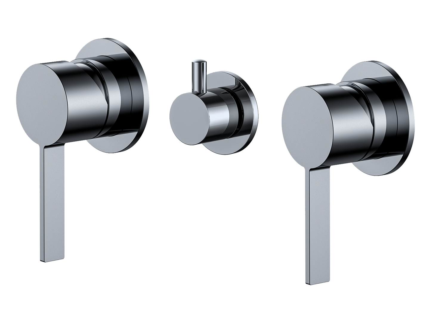 Sakura Twin Shower / Bath Mixer with Centre Diverter Chrome