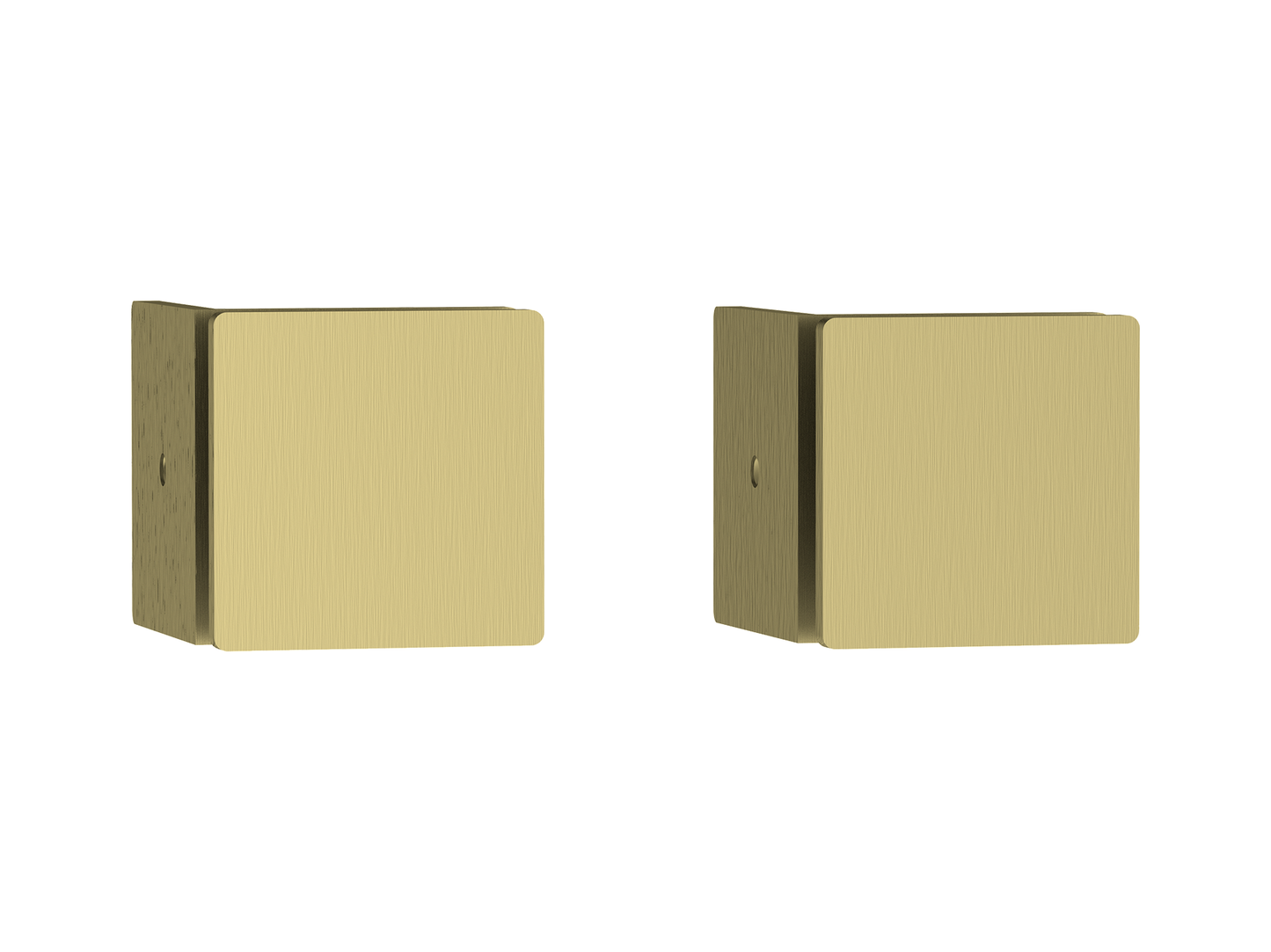90 Degree Glass to Wall Shower Screen Brackets Brushed Gold