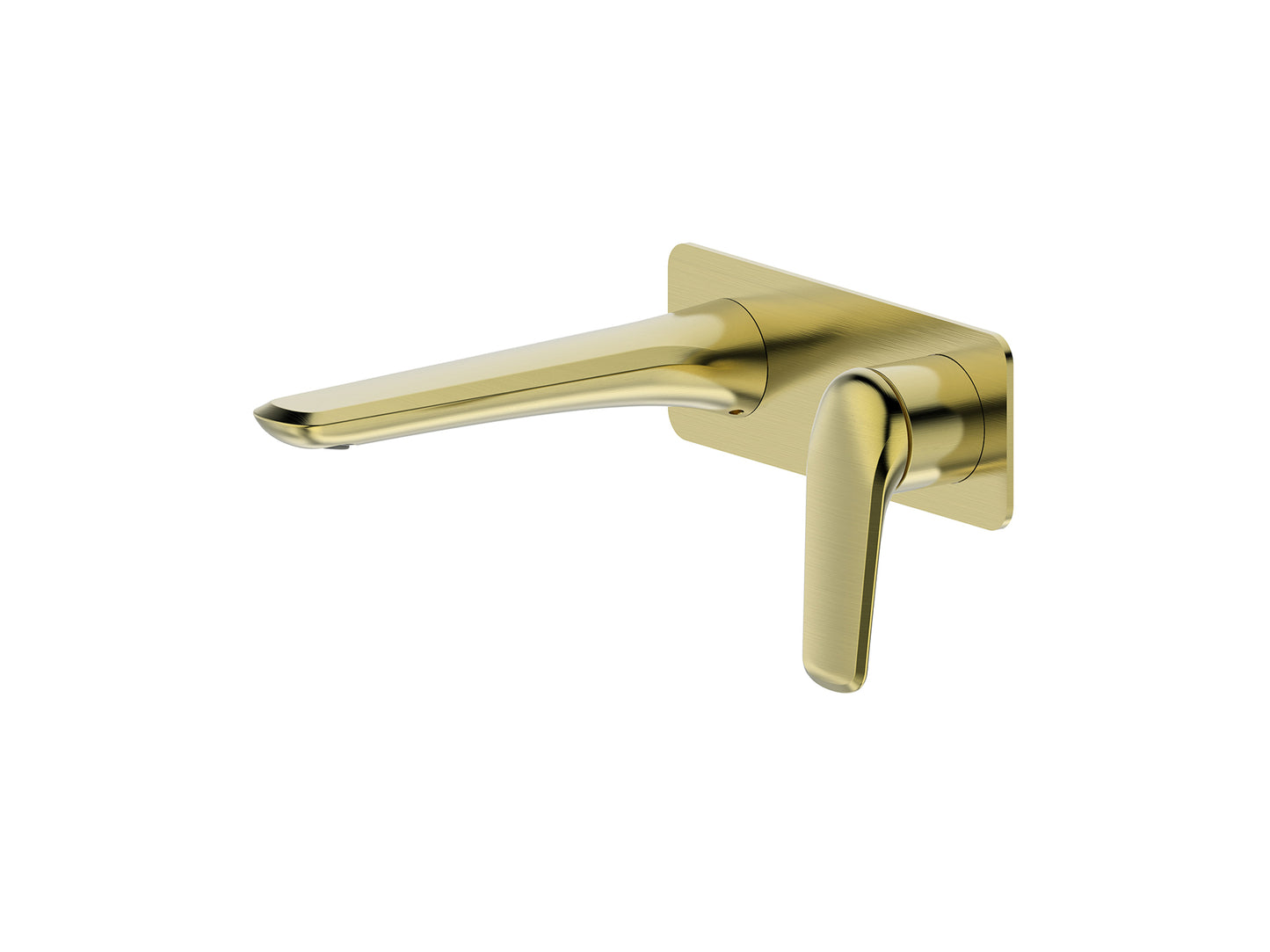 Sequoia Wall Basin/Bath Mixer Brushed Gold Square Plate