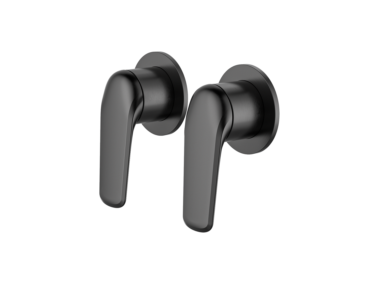 Sequoia Twin Shower/Bath Mixer Separate Round Plates Gun Metal