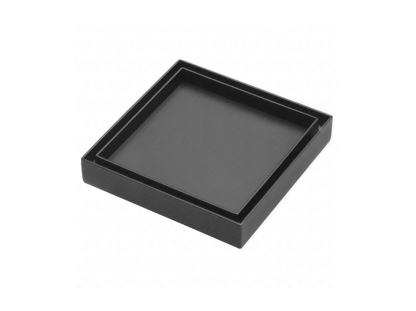 120 x 120mm SS316 Tile Insert Floor Grate Gun Metal