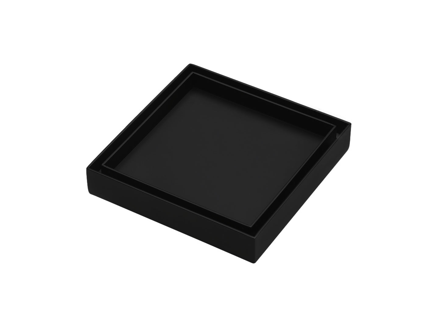 120 x 120mm SS316 Tile Insert Floor Grate Matte Black